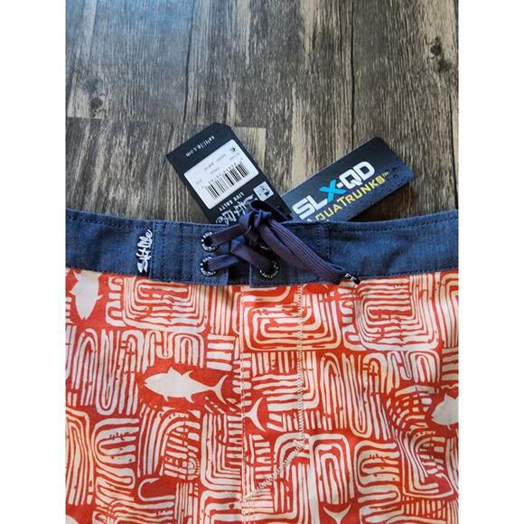 NEW! Salt Life Tiki Tuna SLX-QD Board Shorts Swim Trunks Men's Size XL Fishing - Picture 5 of 8